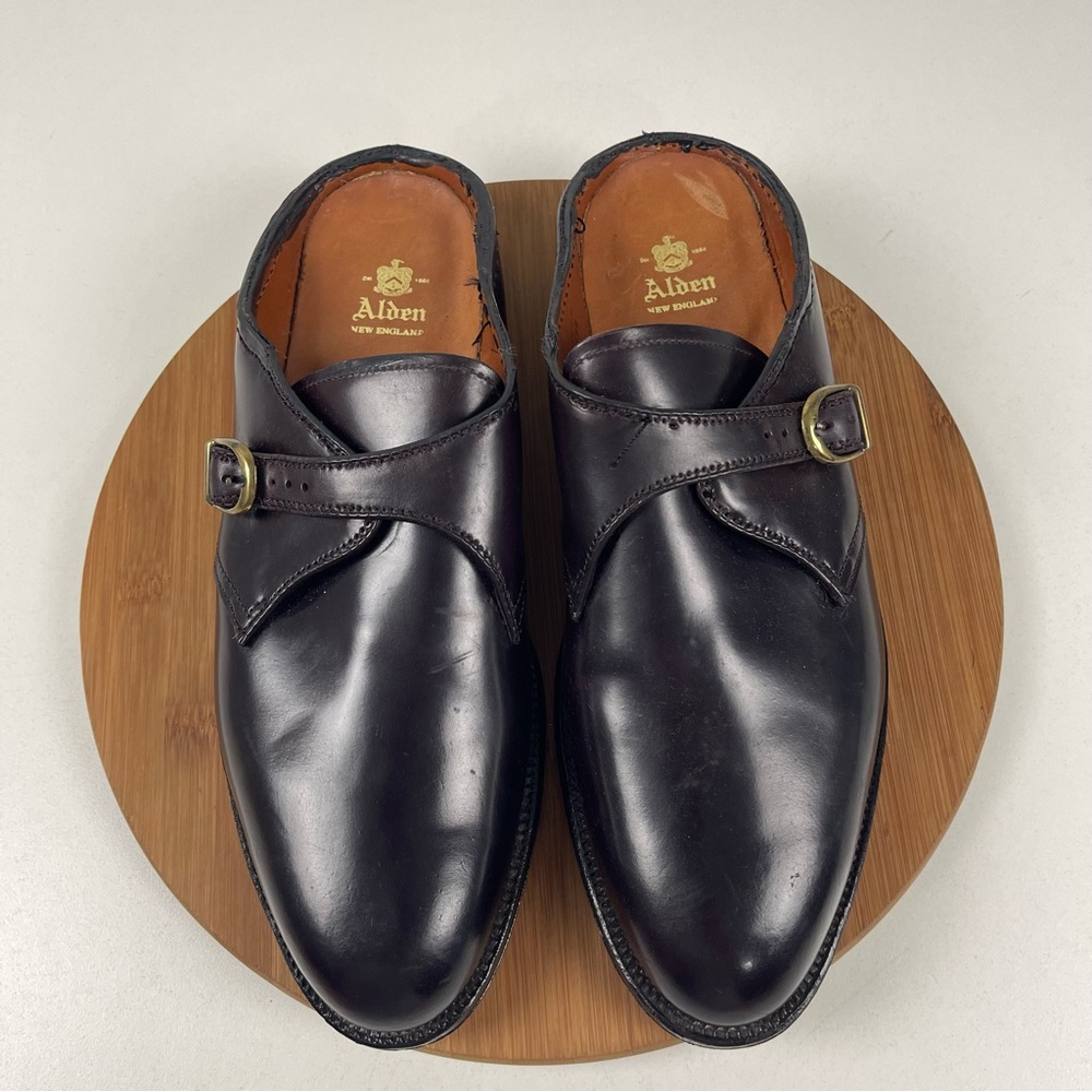 Alden Monk Strap In Shell Cordovan Custom Mule De… - image 4